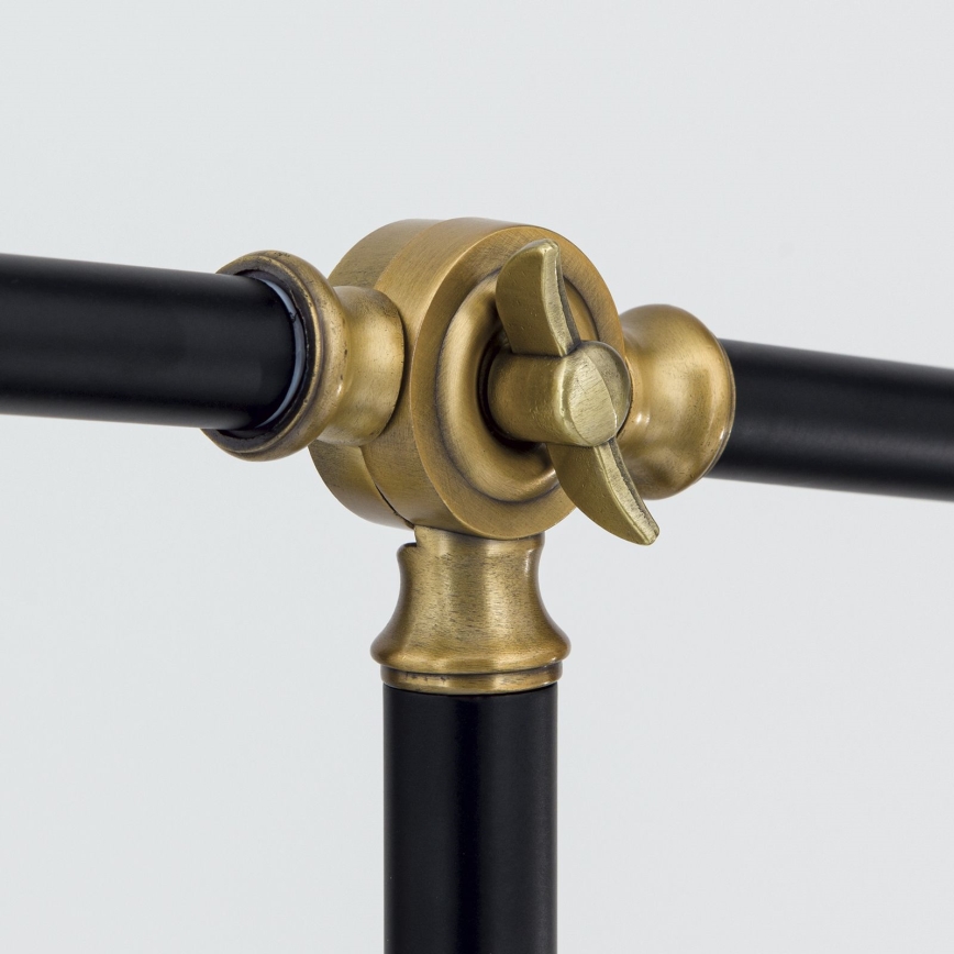 Торшер SCHILLER 1xE27/40W/230V чорний/бронза