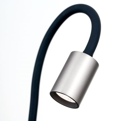 Светодиодная гибкая настольная лампа с зажимом KURT LED/5W/230V серебристый
