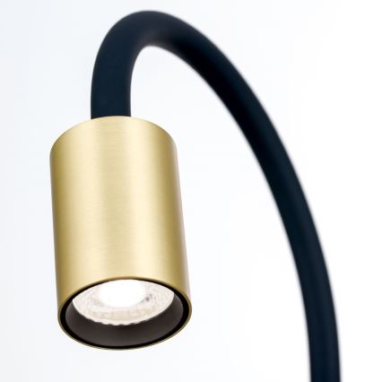 Светодиодная гибкая настольная лампа с зажимом KURT LED/5W/230V золотистый