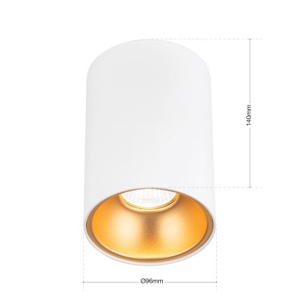 Точковий світильник STARLIGHT 1xGU10/50W/230V білий/золотий