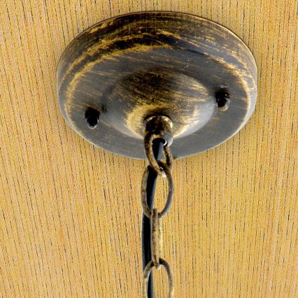 Уличный подвесной светильник TAVERNA 1xE27/60W/230V IP23 бронза/патина