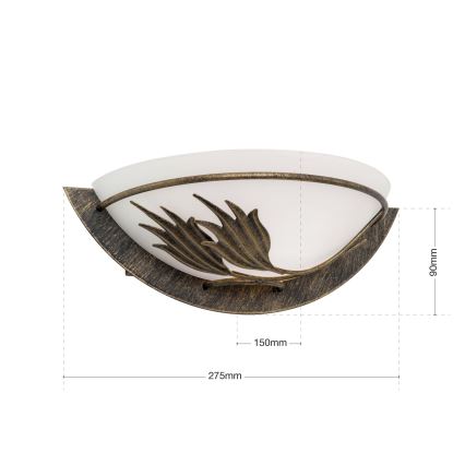 Настенный светильник FLEUR 1xE14/60W/230V бронзовый