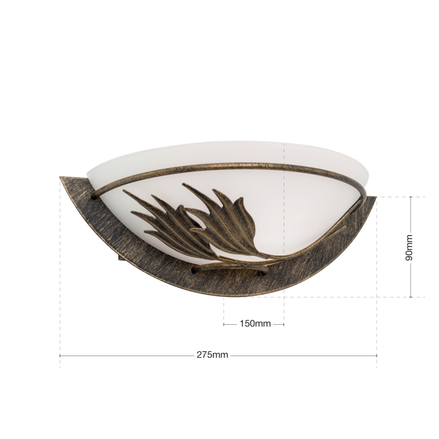 Настенный светильник FLEUR 1xE14/60W/230V бронзовый