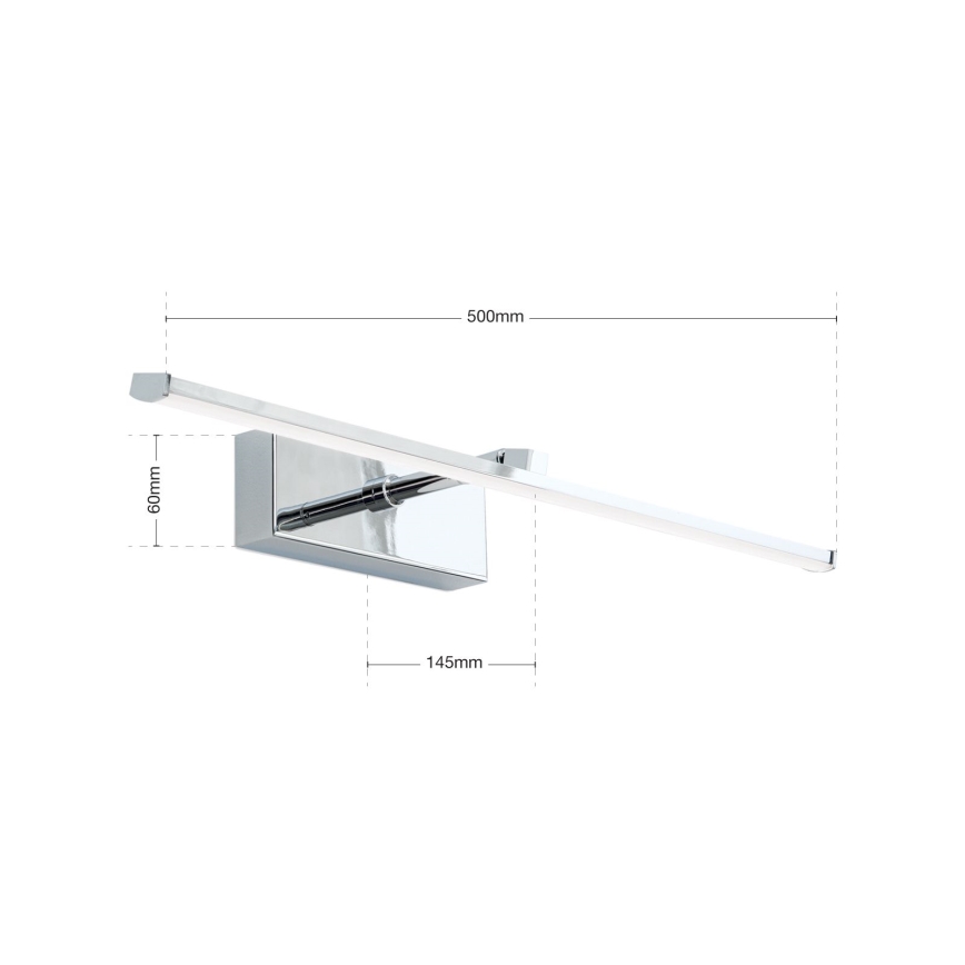 LED Підсвітка картин PUBLIO LED/10W/230V 50 см глянцевий хром