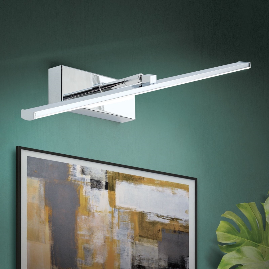 Светодиодная подсветка для картин PUBLIO LED/10W/230V 50 cm блестящий хром