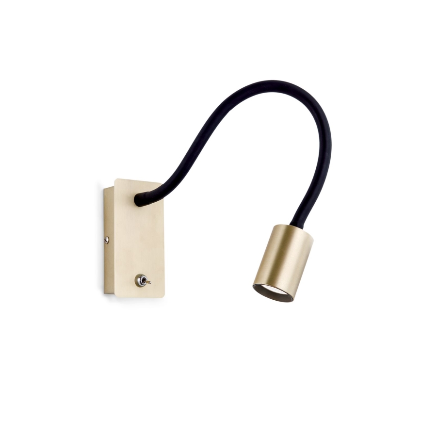 LED Гнучка настінна лампа KURT LED/5W/230V золотий