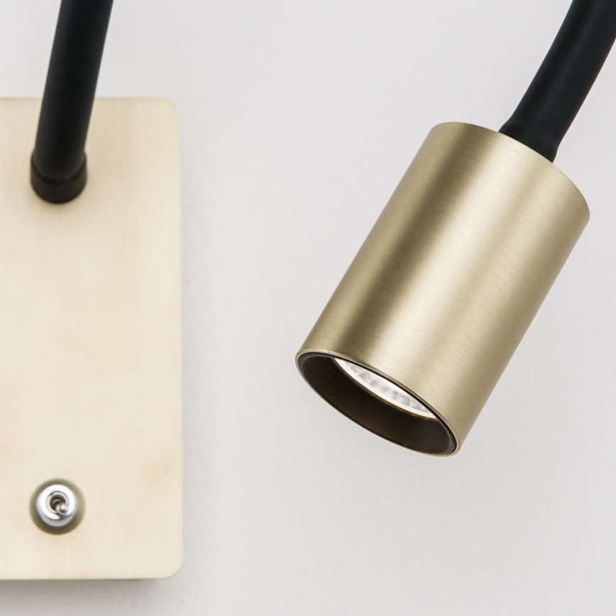 LED Гнучка настінна лампа KURT LED/5W/230V золотий