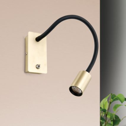 LED Гнучка настінна лампа KURT LED/5W/230V золотий