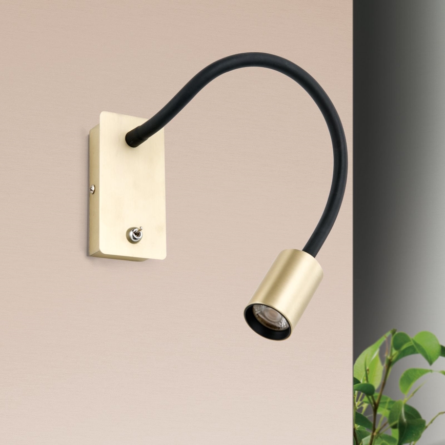 LED Гнучка настінна лампа KURT LED/5W/230V золотий