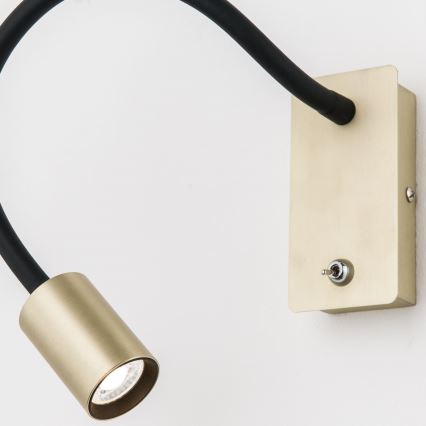 LED Гнучка настінна лампа KURT LED/5W/230V золотий