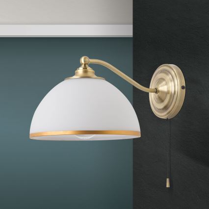 Настінна лампа OLD LAMP 1xE27/40W/230V білий/латунь