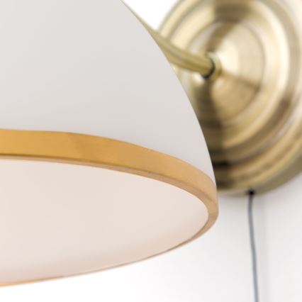Настінна лампа OLD LAMP 1xE27/40W/230V білий/латунь
