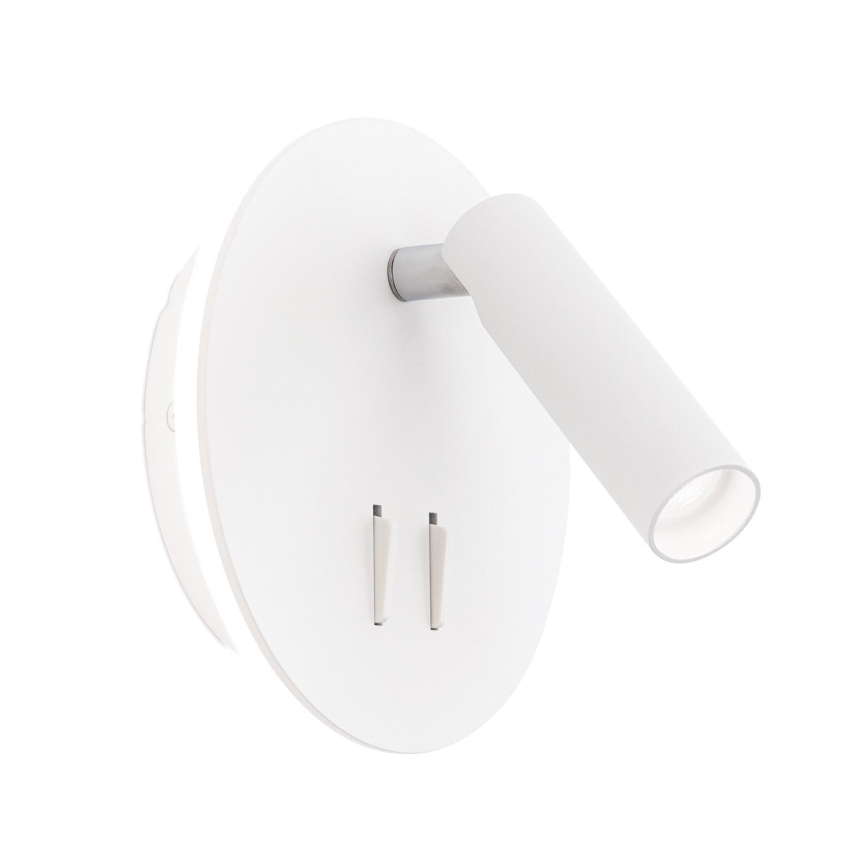 Світлодіодний настінний точковий світильник LENNY LED/6W/230V + LED/3W білий