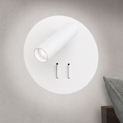 Світлодіодний настінний точковий світильник LENNY LED/6W/230V + LED/3W білий