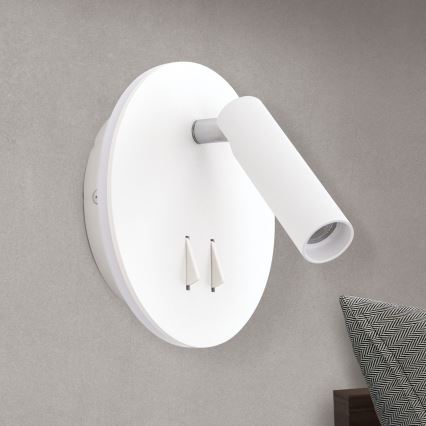 Світлодіодний настінний точковий світильник LENNY LED/6W/230V + LED/3W білий