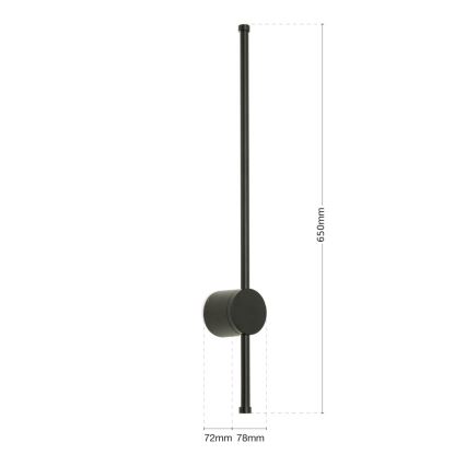 LED Підсвітка для дзеркала для ванної FERDINAND LED/12W/230V IP54 чорний