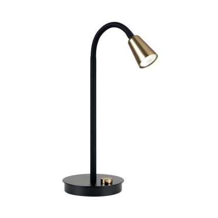 Настільна гнучка лампа DOTTY з регулюванням яскравості 1xGU10/10W/230V чорна/латунь