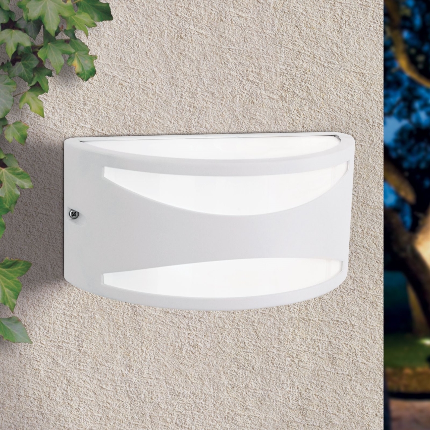 Зовнішній настінний світильник SHELL 1xE27/40W/230V IP54 білий