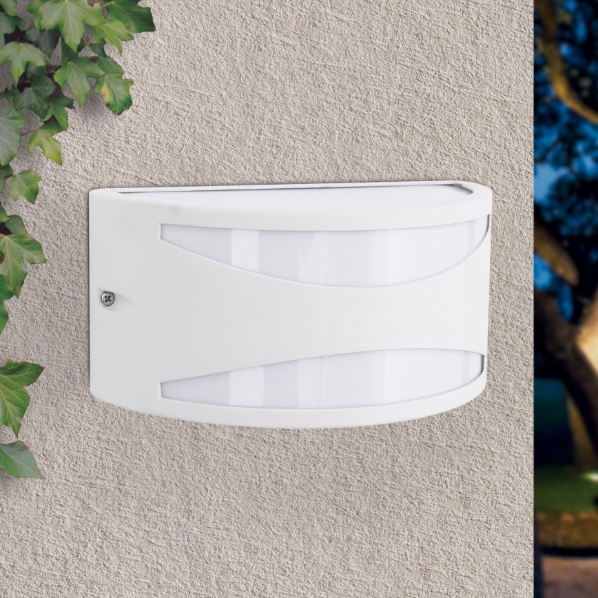 Зовнішній настінний світильник SHELL 1xE27/40W/230V IP54 білий