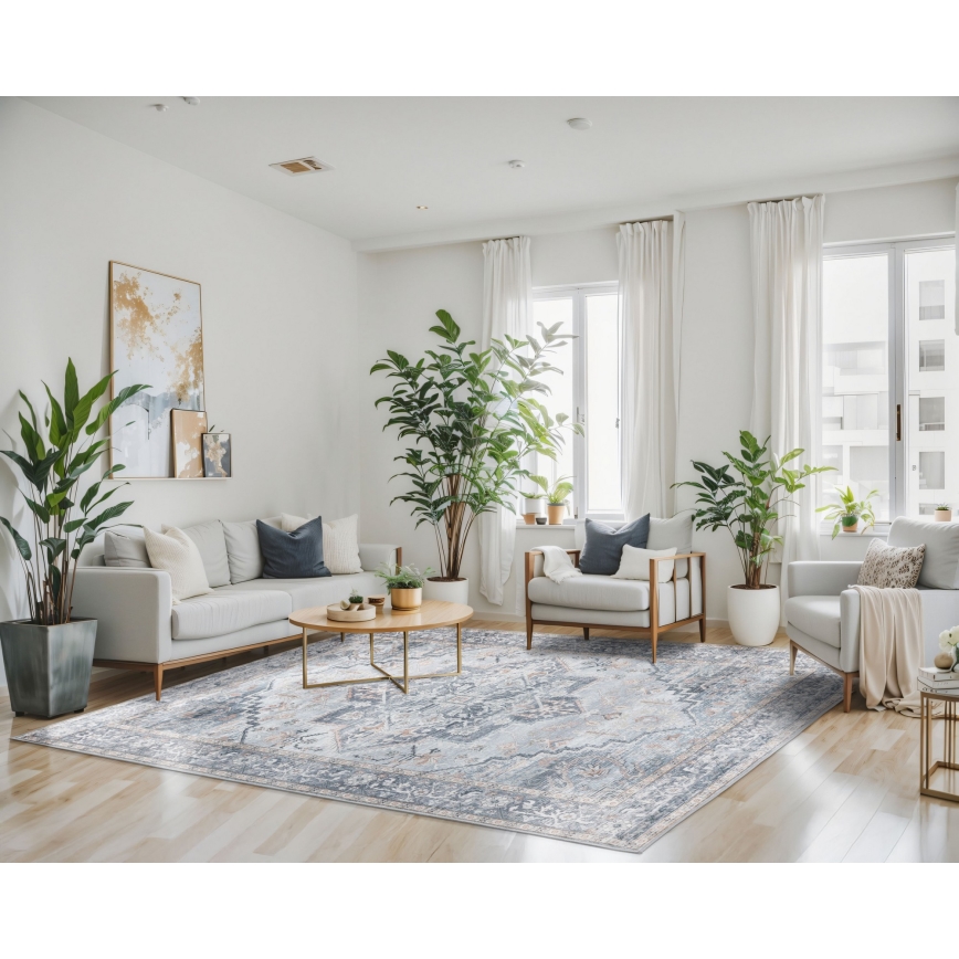 Орієнтальний килим DOVE-VINTAGE 120×170 см 2600 г/м² сірий