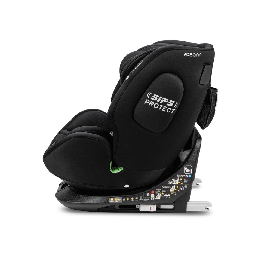 ОСАНН - автокрісло ОНЕ 360 і-Сайз 40-150 см, повністю чорне