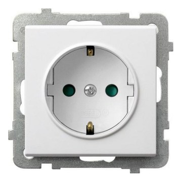 Ospel - Бытовая розетка без рамки Schuko 230V SONATA белая