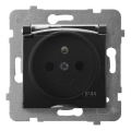 Ospel - Наружная розетка для дома без рамки 230 В ARIA IP44, черная