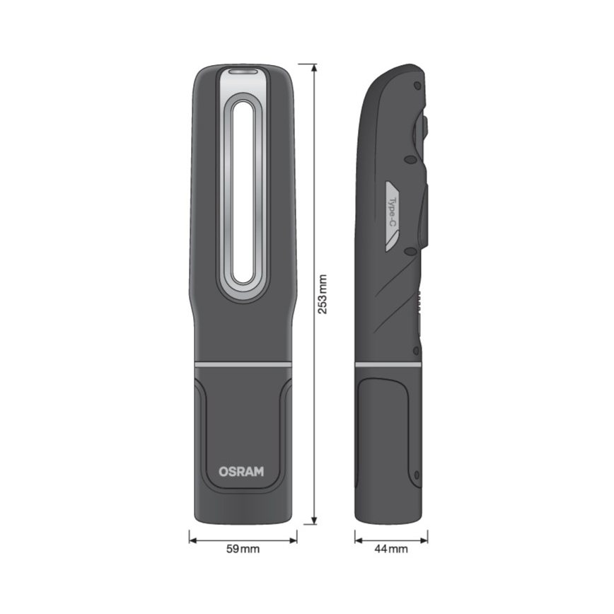 Osram - LED акумуляторний ліхтар з регулюванням яскравості LEDINSPECT MAX500 LED/16W/3,7V IP65 4500 mAh