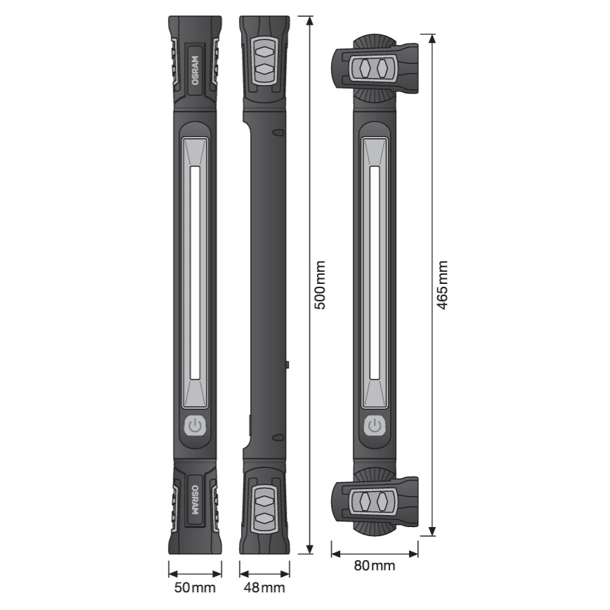 Osram - перезаряджуваний LED-ліхтар із регулюванням яскравості LEDINSPECT UTILITY1000 LED/19W/7,4V