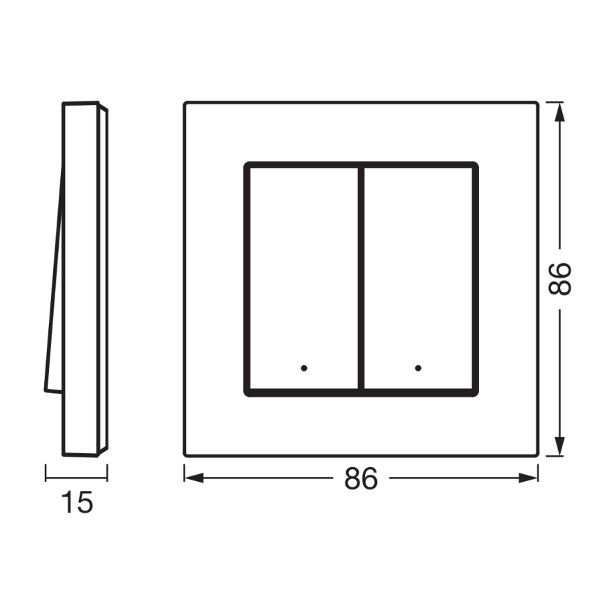 Osram - Бездротовий 2-кнопковий вимикач SMART+ 5 В Wi-Fi