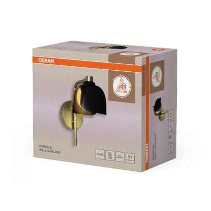 Osram - Бра DECOR COROLLE 1xG9/20W/230V черный/золотой