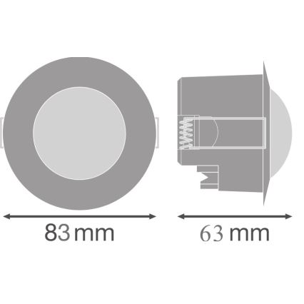 Osram - Датчик руху для підвісної стелі 360° FLUSH 230V білий