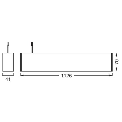 Osram - Диммируемый LED-подвесной светильник на тросе OFFICE LINE LED/42 Вт/230 В 4000 К 112,6 см черный