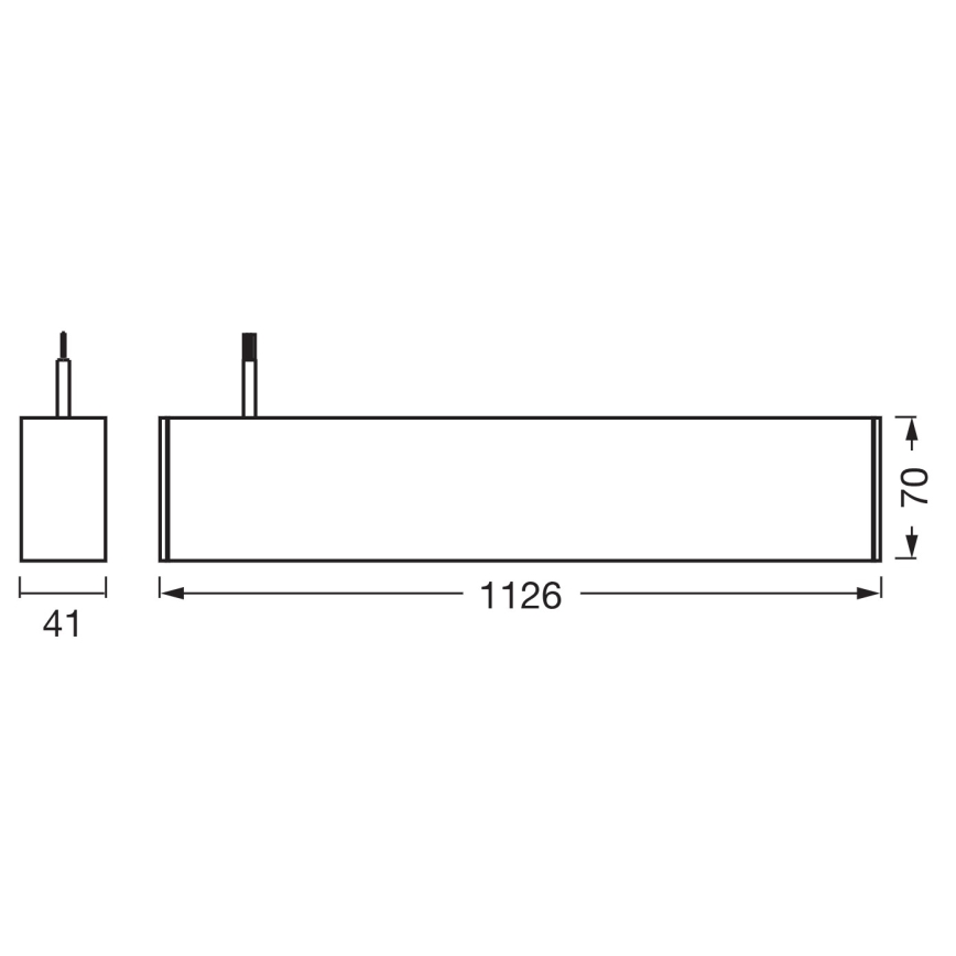 Osram - Диммируемый LED-подвесной светильник на тросе OFFICE LINE LED/42 Вт/230 В 4000 К 112,6 см черный