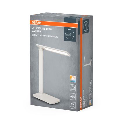 Osram - диммируемая светодиодная настольная лампа OFFICE LINE LED/7W/230V 3000/4000/6500K белая