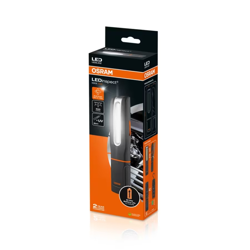 Osram - диммируемый перезаряжаемый LED-фонарь LEDINSPECT MAX500 LED/16W/3,7V IP65 4500 mAh