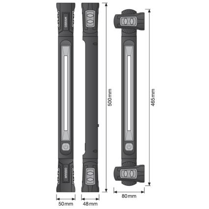 Osram - Диммируемый перезаряжаемый светодиодный фонарь LEDINSPECT UTILITY1000 LED/19W/7,4V 2600 mAh