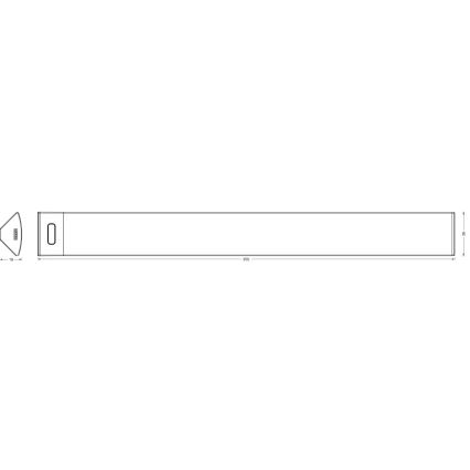 Osram - диммируемый подшкафный LED-светильник с датчиком движения LINEAR ANGLE LED/5W/230V 3000/4000/6500K 35 см черный