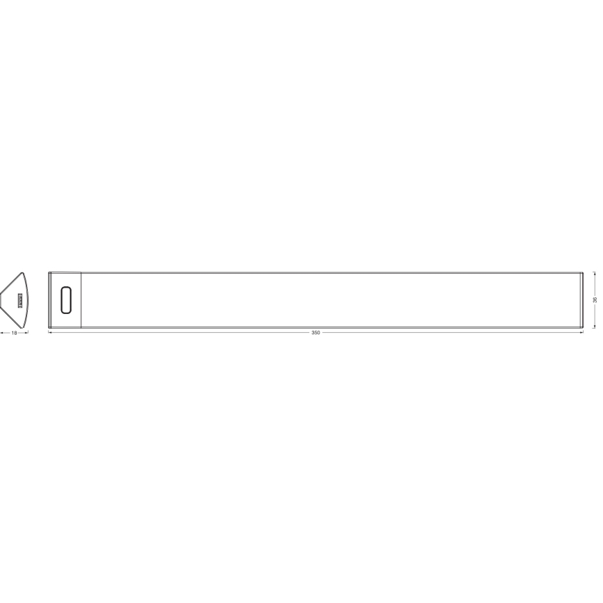 Osram - диммируемый подшкафный LED-светильник с датчиком движения LINEAR ANGLE LED/5W/230V 3000/4000/6500K 35 см черный
