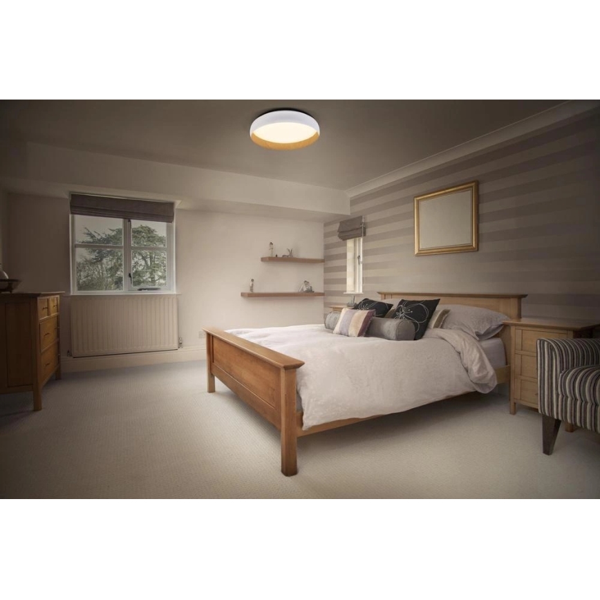 Osram - диммируемый светодиодный потолочный светильник ORBIS LIVIA LED 36 Вт/230 В, диаметр 52 см, белый/коричневый