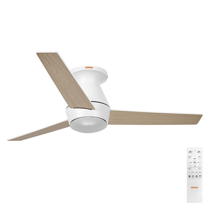 Osram - диммируемый RGB LED потолочный вентилятор NORDES LED/18W/230V 3000-6500K + пульт дистанционного управления
