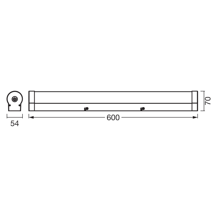 Osram - диммируемый светодиодный светильник для зеркала ORBIS TUBE LED/12W/230V 60 см IP44 глянцевый хром