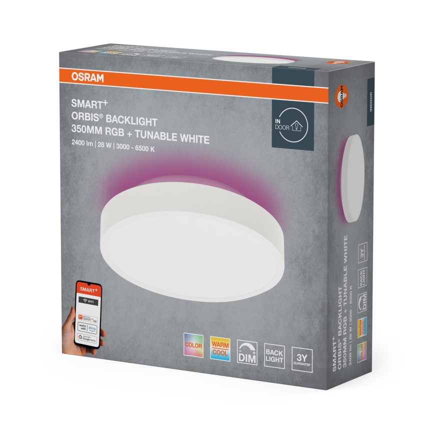 Osram - LED RGBW диммируемый потолочный светильник SMART+ ORBIS LED/28W/230V Ø 35 см 2700-6500K Wi-Fi