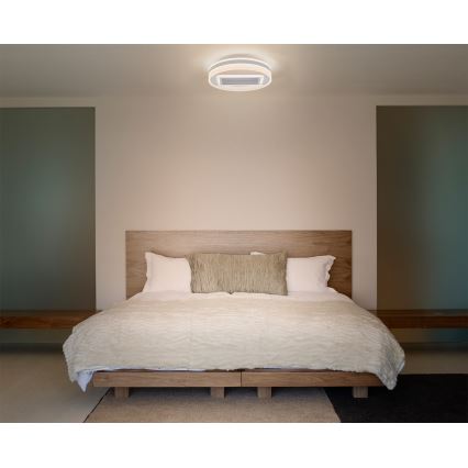Osram - светодиодный диммируемый потолочный светильник с вентилятором CEILING FAN LED/55W/230V 3000-6500K белый + пульт дистанционного управления