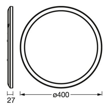 Osram - диммируемый светодиодный потолочный светильник ORBIS LED/22W/230V белый