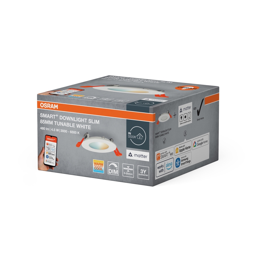 Osram - Диммируемый встраиваемый потолочный светильник SMART+ DOWNLIGHT LED/4,5W/230V 3000-6500K Wi-Fi