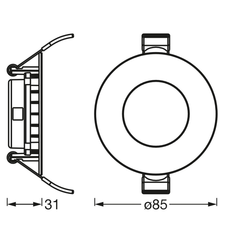 Osram - Диммируемый встраиваемый потолочный светильник SMART+ DOWNLIGHT LED/4,5W/230V 3000-6500K Wi-Fi