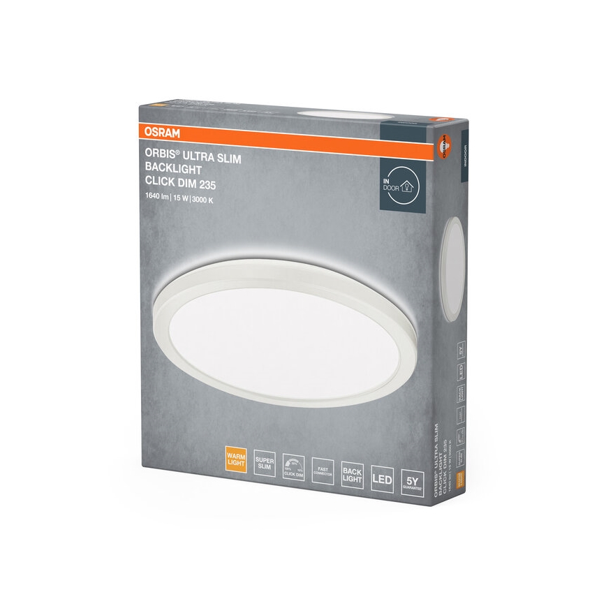 Osram - димований LED стельовий світильник ORBIS LED/15W/230V білий