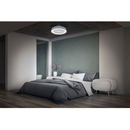 Osram - LED стельовий світильник з регулюванням яскравості та стельовим вентилятором CEILING FAN LED/49W/230V 2700-6500K білий/золотий + пульт дистанційного керування
