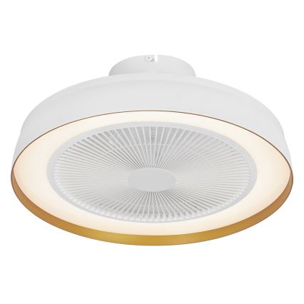 Osram - LED стельовий світильник з регулюванням яскравості та стельовим вентилятором CEILING FAN LED/49W/230V 2700-6500K білий/золотий + пульт дистанційного керування